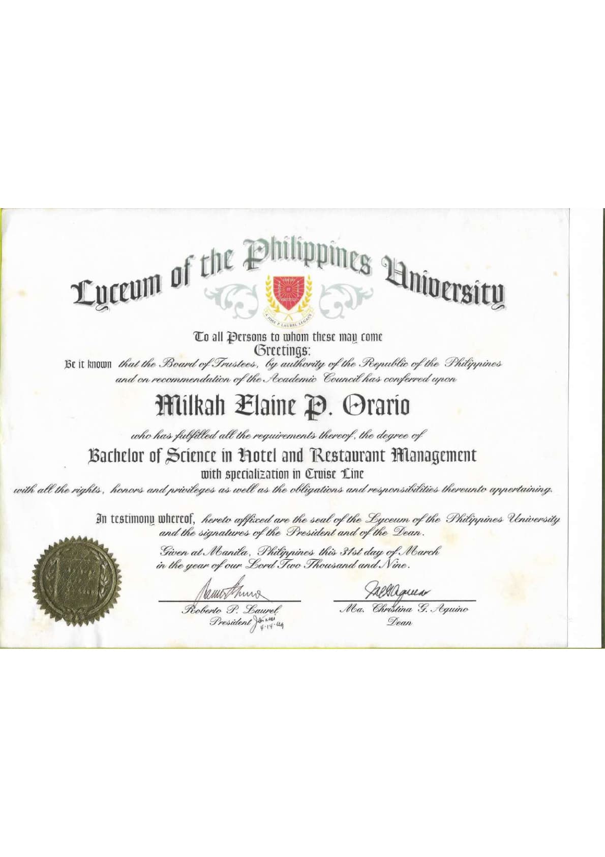 Certificate of Diploma preview
